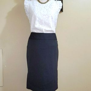 H&M Pinstriped Pencil Skirt